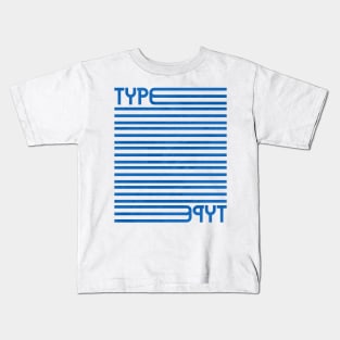 Type Stripes (Blue) Kids T-Shirt